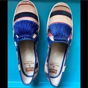 KEDS X KATE SPADE NEW YORK Triple Decker Tassel Sneaker Stripe Multi Size 6